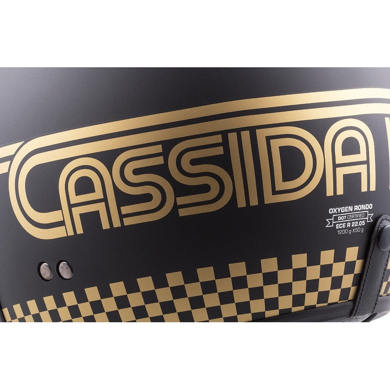 Cassida Oxygen Rondo ανοιχτό κράνος μοτοσικλέτας μαύρο και χρυσό