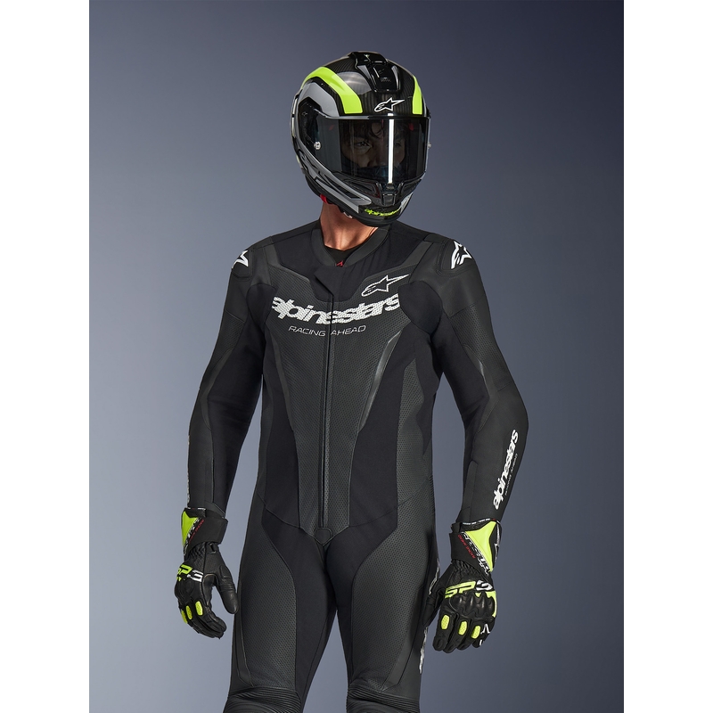 Ολόσωμη φόρμα μοτοσικλέτας Alpinestars GP FORCE V2, μαύρη-λευκή