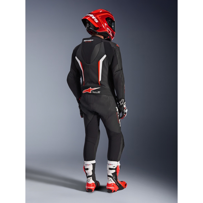 Ολόσωμη φόρμα μοτοσικλέτας Alpinestars GP FORCE V2 σε μαύρο-λευκό-φλουορ κόκκινο