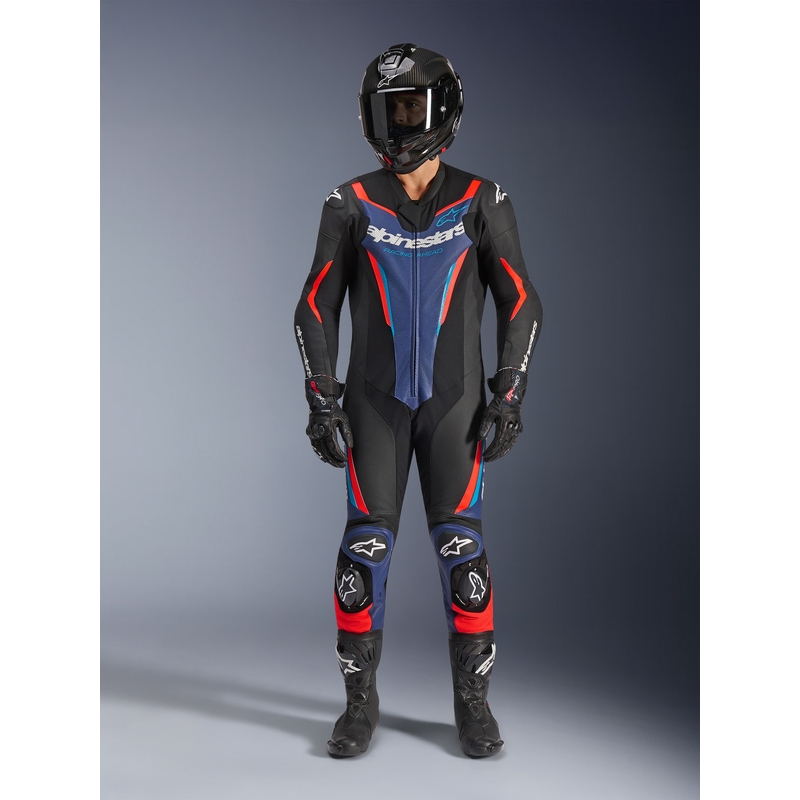Ολόσωμη φόρμα μοτοσικλέτας Alpinestars GP FORCE V2 μαύρο-μπλε-φλουορ κόκκινο-