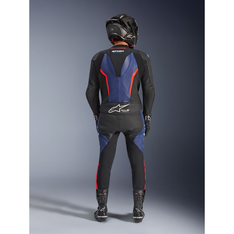 Φόρμα μοτοσικλέτας δύο τεμαχίων Alpinestars GP Force V2 μαύρο-μπλε-φλουορ κόκκινο
