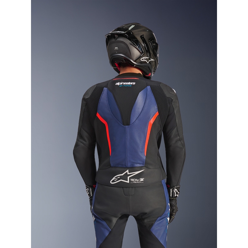 Φόρμα μοτοσικλέτας δύο τεμαχίων Alpinestars GP Force V2 μαύρο-μπλε-φλουορ κόκκινο