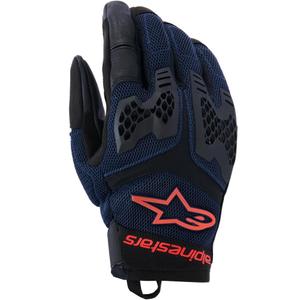Γάντια μοτοσικλέτας Alpinestars Manti Air σκούρο μπλε-φλουορ κόκκινο-μαύρο