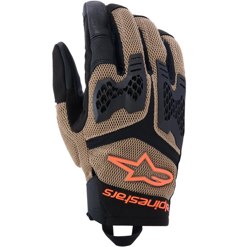 Γάντια μοτοσικλέτας Alpinestars Manti Air σκούρο χακί-μαύρο-φλουορ πορτοκαλί