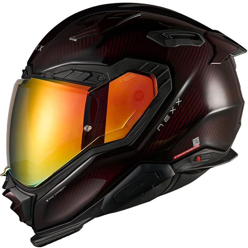 Κράνος μοτοσικλέτας Nexx X.WST3 Lava Carbon full face, κόκκινο