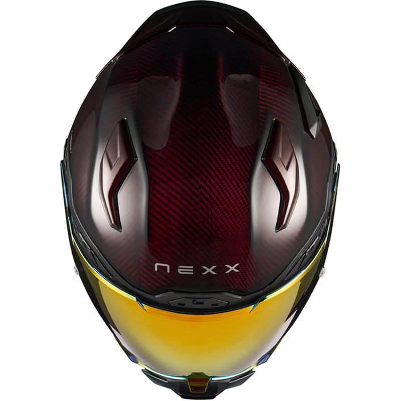 Κράνος μοτοσικλέτας Nexx X.WST3 Lava Carbon full face, κόκκινο