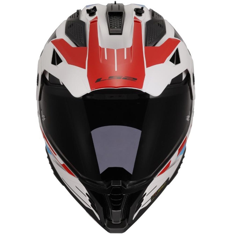 Κράνος μοτοσικλέτας Enduro LS2 MX702 PIONEER II NAMIB λευκό-μπλε-κόκκινο