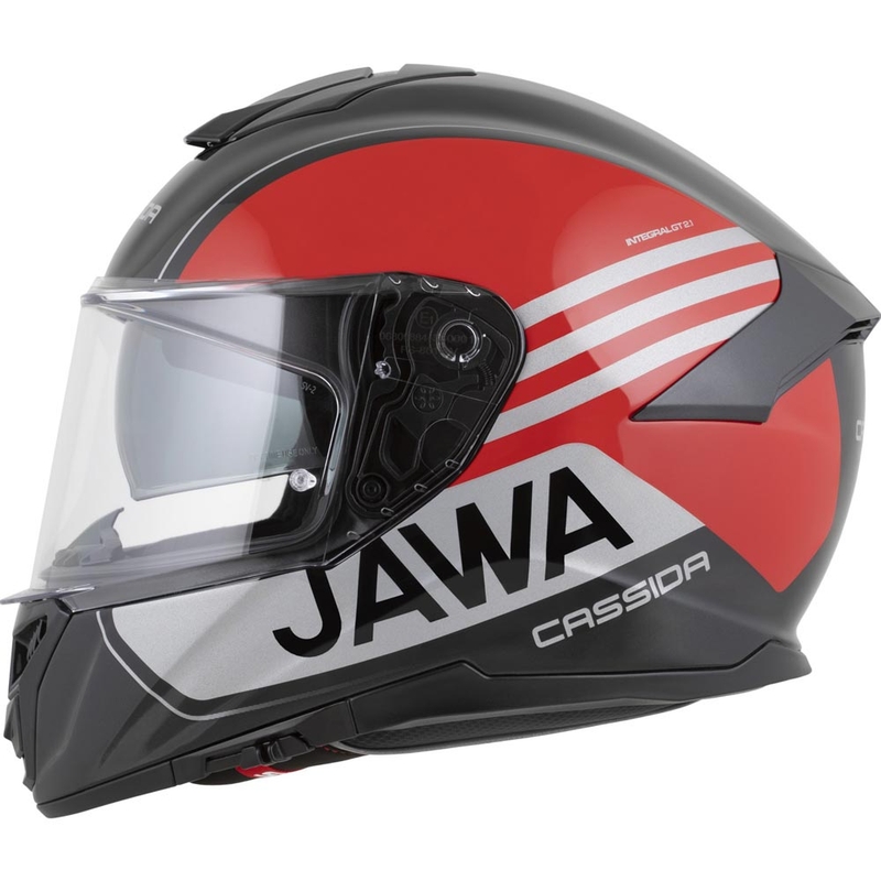 Κράνος μοτοσικλέτας Cassida Integral GT 2.1 Jawa Sport full-face μαύρο-μαύρο-ασημί