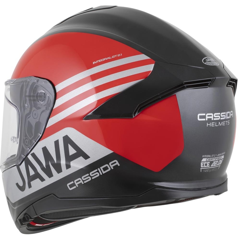 Κράνος μοτοσικλέτας Cassida Integral GT 2.1 Jawa Sport full-face μαύρο-μαύρο-ασημί