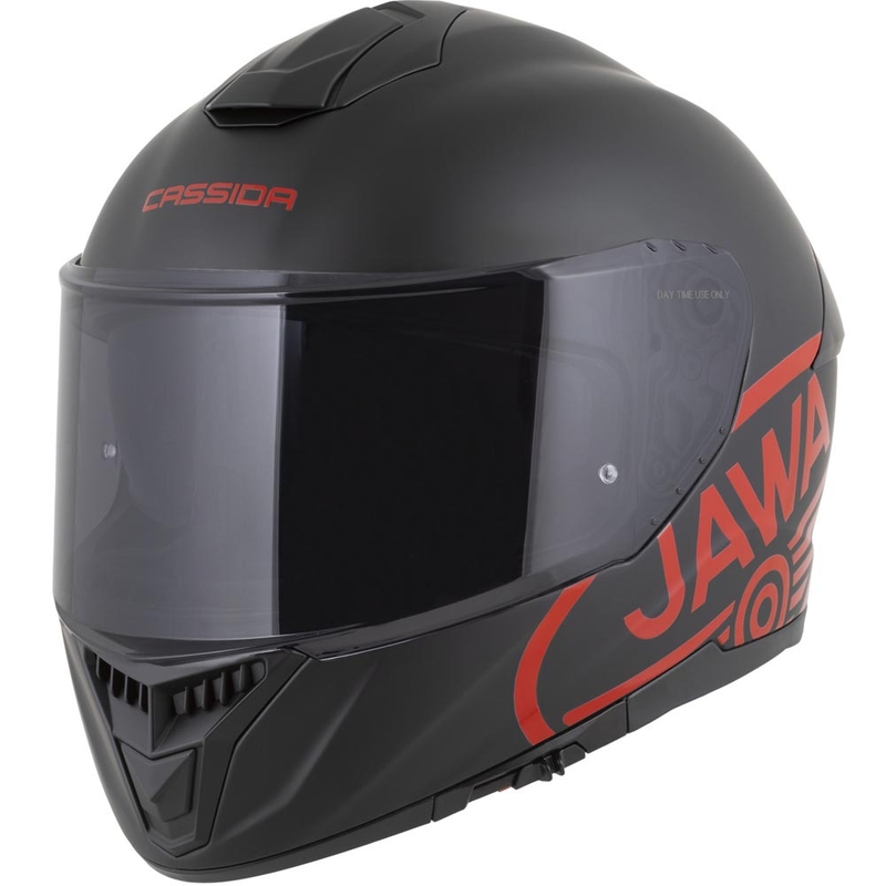 Κράνος μοτοσικλέτας Cassida Integral GT 2.1 Jawa Solid full-face, ματ μαύρο-γυαλιστερό κόκκινο
