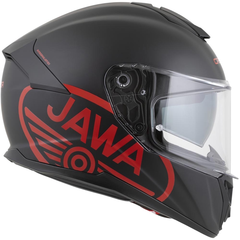 Κράνος μοτοσικλέτας Cassida Integral GT 2.1 Jawa Solid full-face, ματ μαύρο-γυαλιστερό κόκκινο