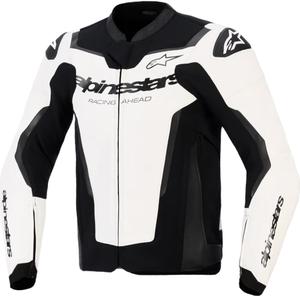 Δερμάτινο μπουφάν μοτοσικλέτας Alpinestars GP Force V2 λευκό-μαύρο