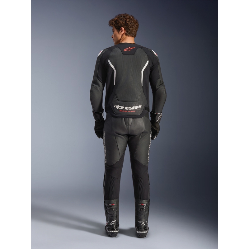 Δερμάτινο μπουφάν μοτοσικλέτας Alpinestars GP Force V2 Airflow μαύρο-λευκό