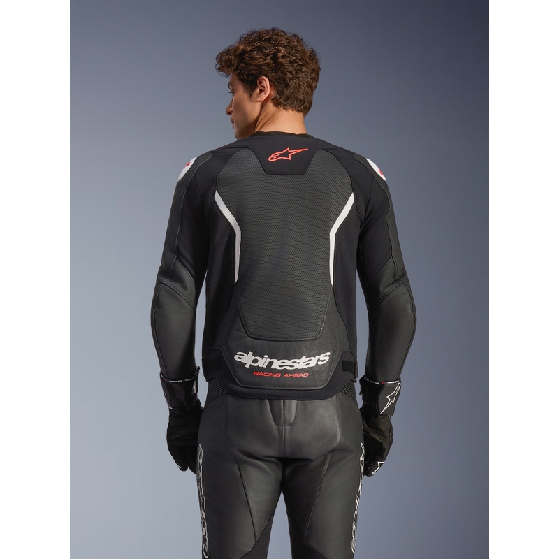Δερμάτινο μπουφάν μοτοσικλέτας Alpinestars GP Force V2 Airflow μαύρο-λευκό