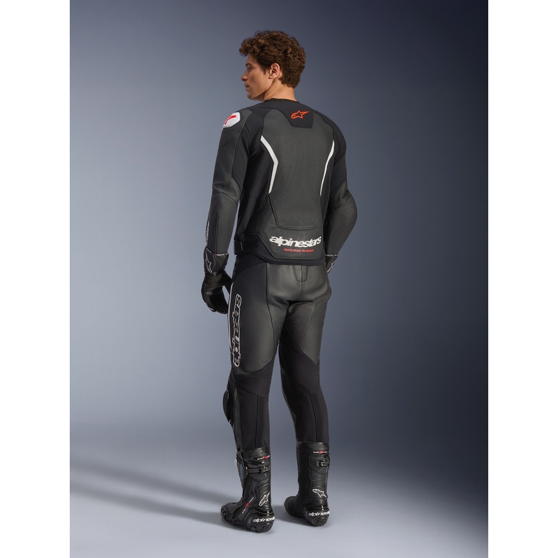 Δερμάτινο μπουφάν μοτοσικλέτας Alpinestars GP Force V2 Airflow μαύρο-λευκό