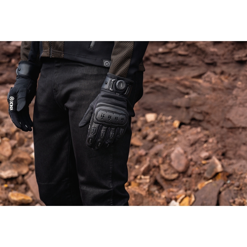 Γάντια μοτοσικλέτας Knox Orsa Textile OR4 μαύρα