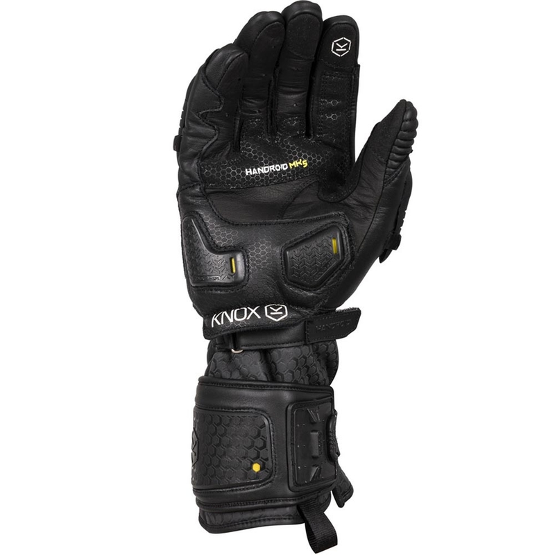 Γάντια μοτοσικλέτας Knox Handroid All Black Mk5, μαύρα