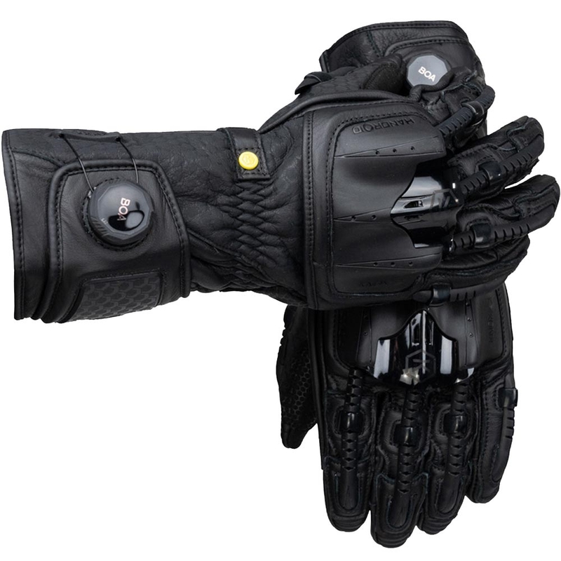 Γάντια μοτοσικλέτας Knox Handroid All Black Mk5, μαύρα