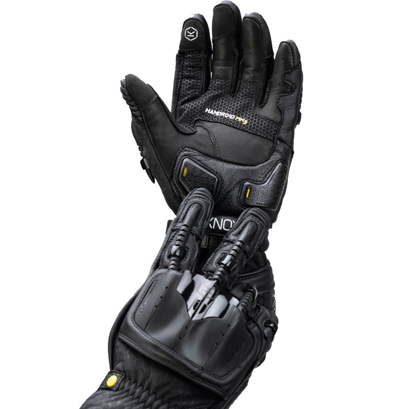 Γάντια μοτοσικλέτας Knox Handroid All Black Mk5, μαύρα