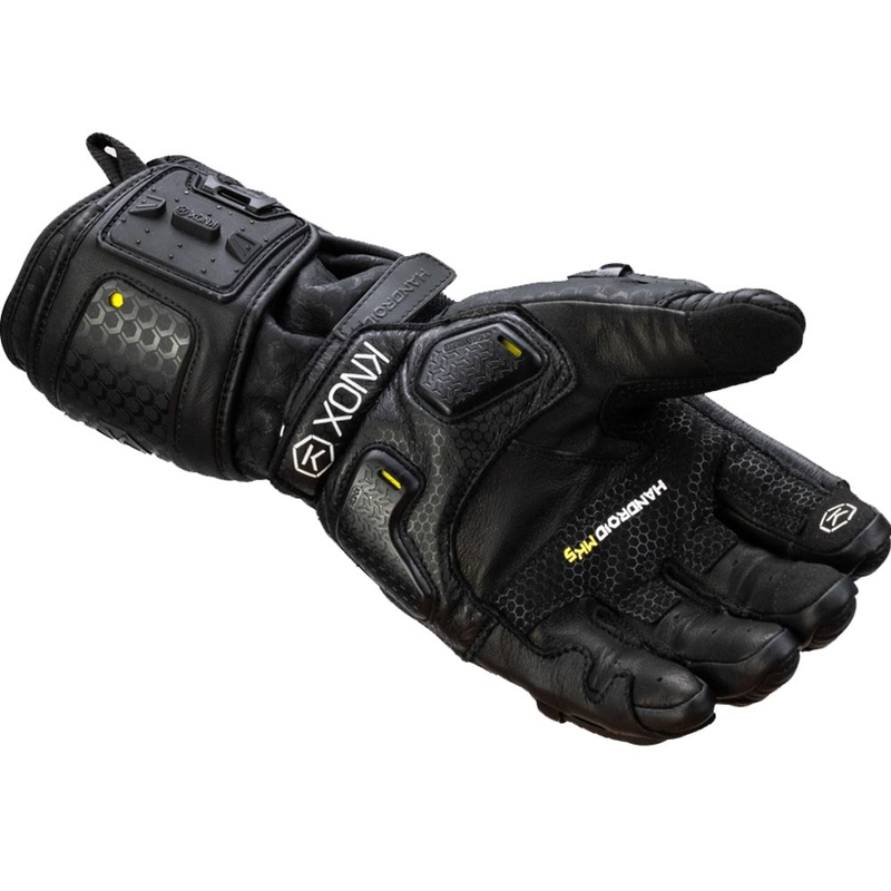 Γάντια μοτοσικλέτας Knox Handroid All Black Mk5, μαύρα