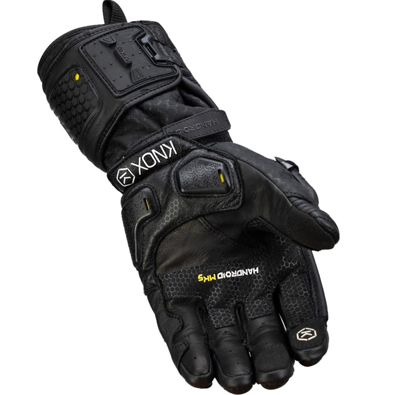 Γάντια μοτοσικλέτας Knox Handroid All Black Mk5, μαύρα