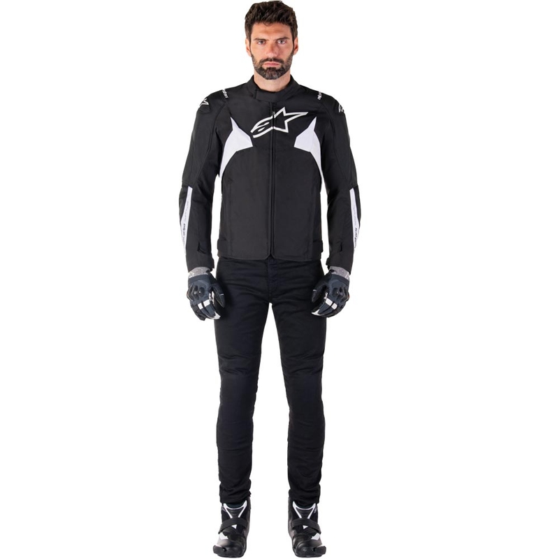 Αδιάβροχο μπουφάν μοτοσικλέτας Alpinestars T-JAWS V4 μαύρο-λευκό