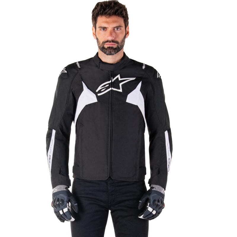 Αδιάβροχο μπουφάν μοτοσικλέτας Alpinestars T-JAWS V4 μαύρο-λευκό