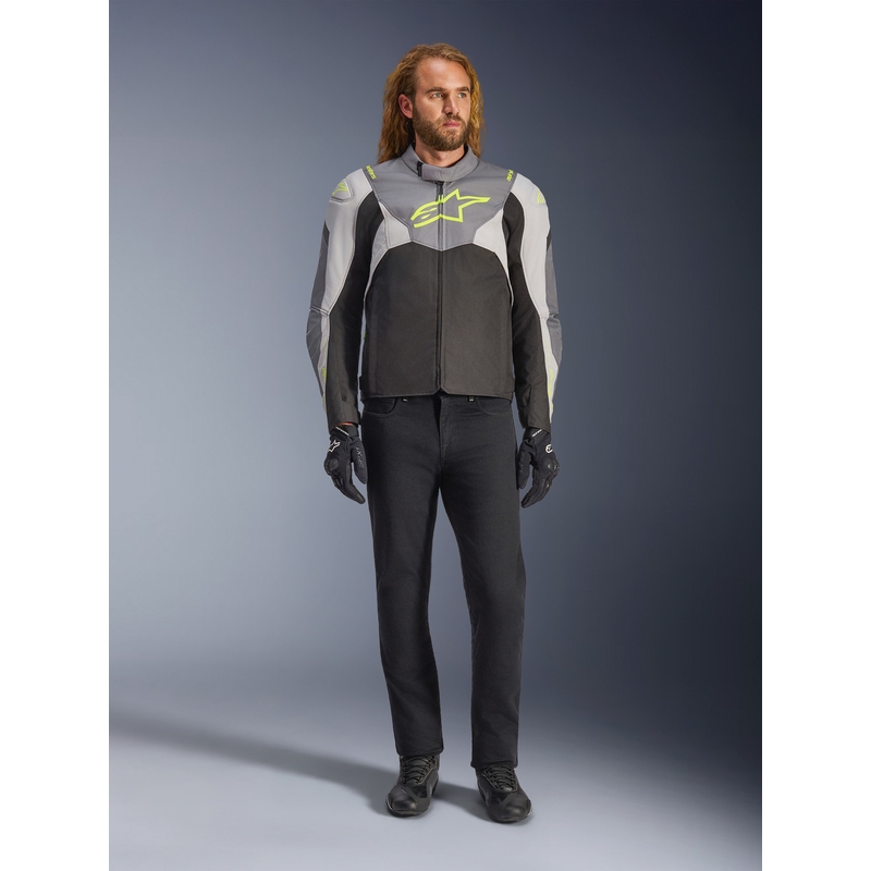 Αδιάβροχο μπουφάν μοτοσικλέτας Alpinestars T-JAWS V4 Μαύρο-Ανοιχτό γκρι-Γκρι