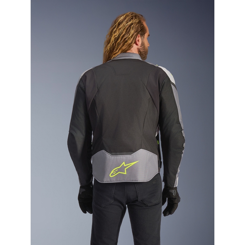 Αδιάβροχο μπουφάν μοτοσικλέτας Alpinestars T-JAWS V4 Μαύρο-Ανοιχτό γκρι-Γκρι