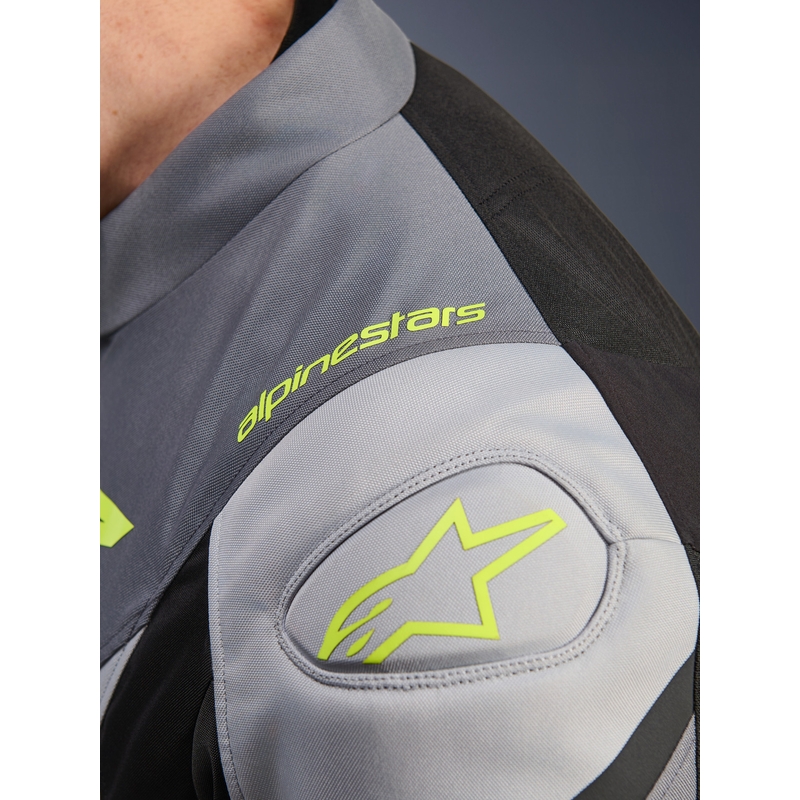 Αδιάβροχο μπουφάν μοτοσικλέτας Alpinestars T-JAWS V4 Μαύρο-Ανοιχτό γκρι-Γκρι