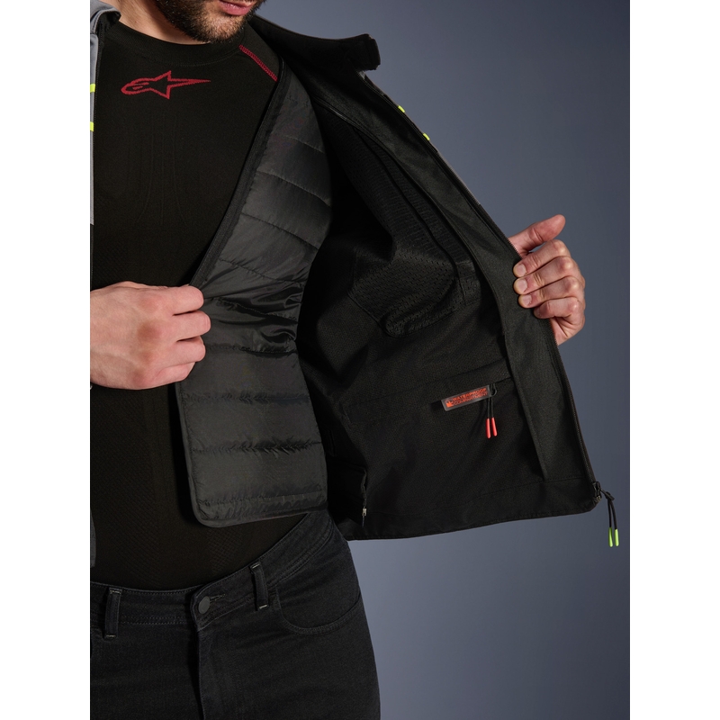 Αδιάβροχο μπουφάν μοτοσικλέτας Alpinestars T-JAWS V4 Μαύρο-Ανοιχτό γκρι-Γκρι