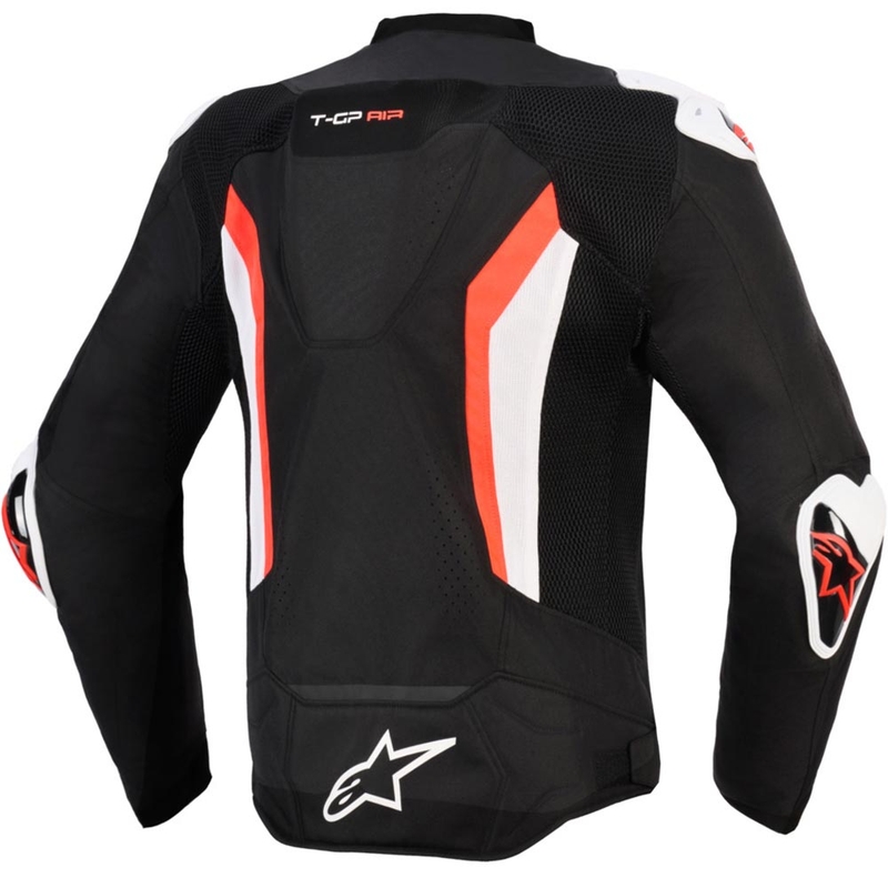 Μπουφάν μοτοσικλέτας Alpinestars T-GP AIR μαύρο-φλουορ κόκκινο