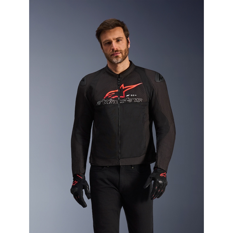 Μπουφάν μοτοσικλέτας Alpinestars SMX Air μαύρο-κόκκινο-λευκό