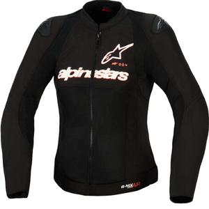 Γυναικείο μπουφάν μοτοσικλέτας Alpinestars Stella SMX Air μαύρο-λευκό-φλουορ κόκκινο