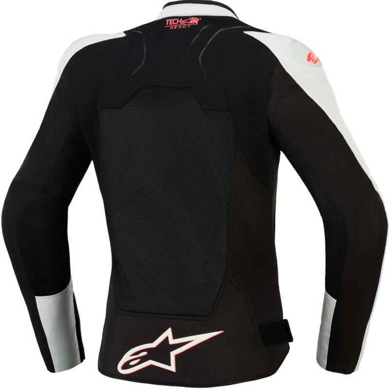 Γυναικείο μπουφάν μοτοσικλέτας Alpinestars Stella SMX Air ανοιχτό γκρι-μαύρο-ροζ