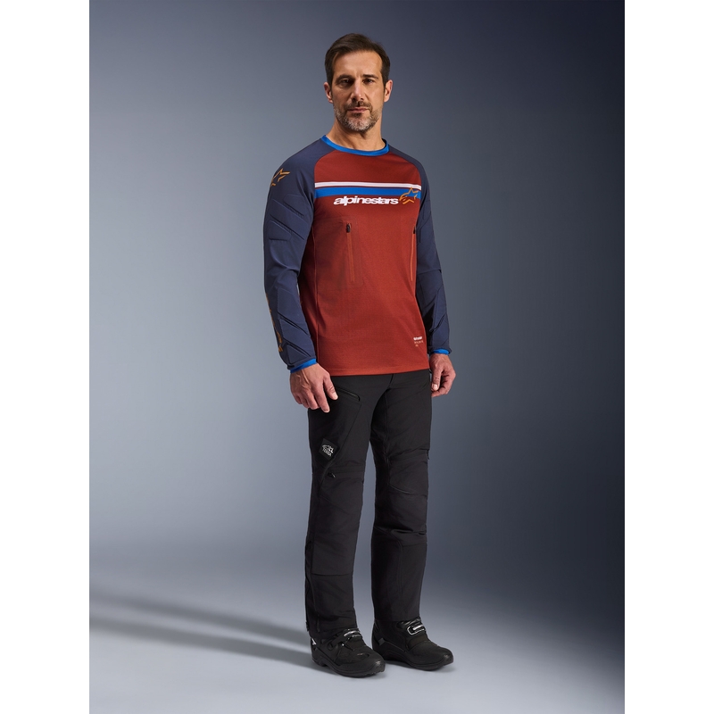 Φανέλα motocross Alpinestars Maxdura Dual πορτοκαλί-σκούρο μπλε