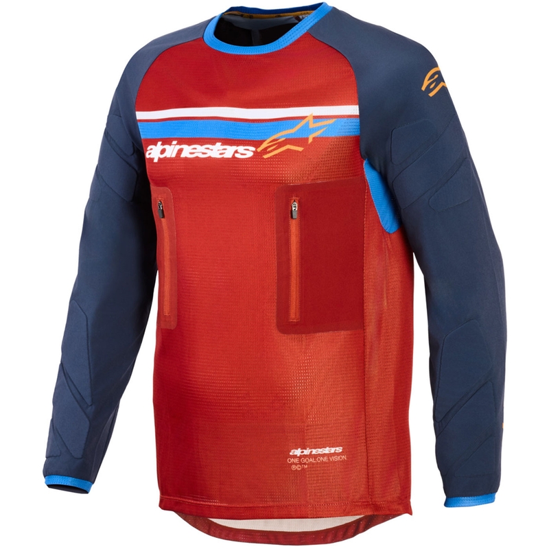 Φανέλα motocross Alpinestars Maxdura Dual πορτοκαλί-σκούρο μπλε