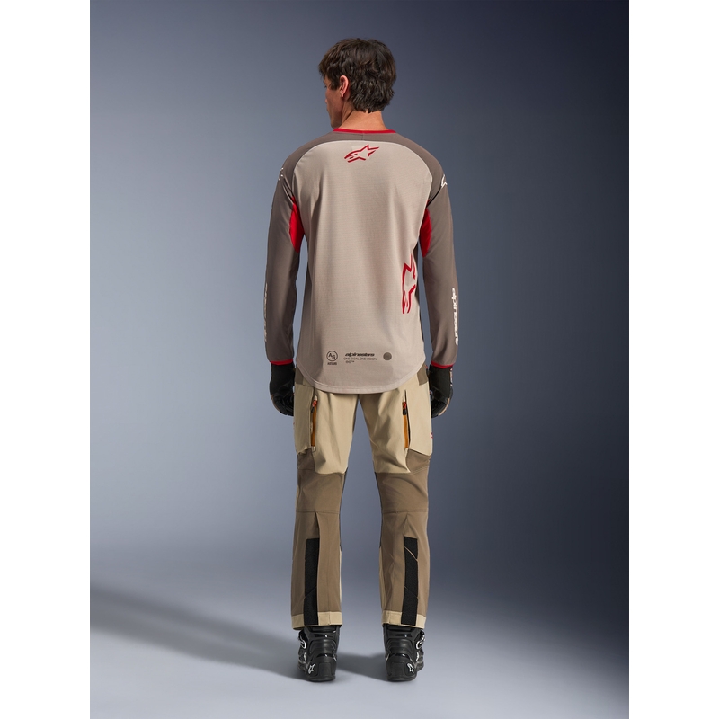 Φανέλα motocross Alpinestars Maxdura Dual καφέ-πορτοκαλί