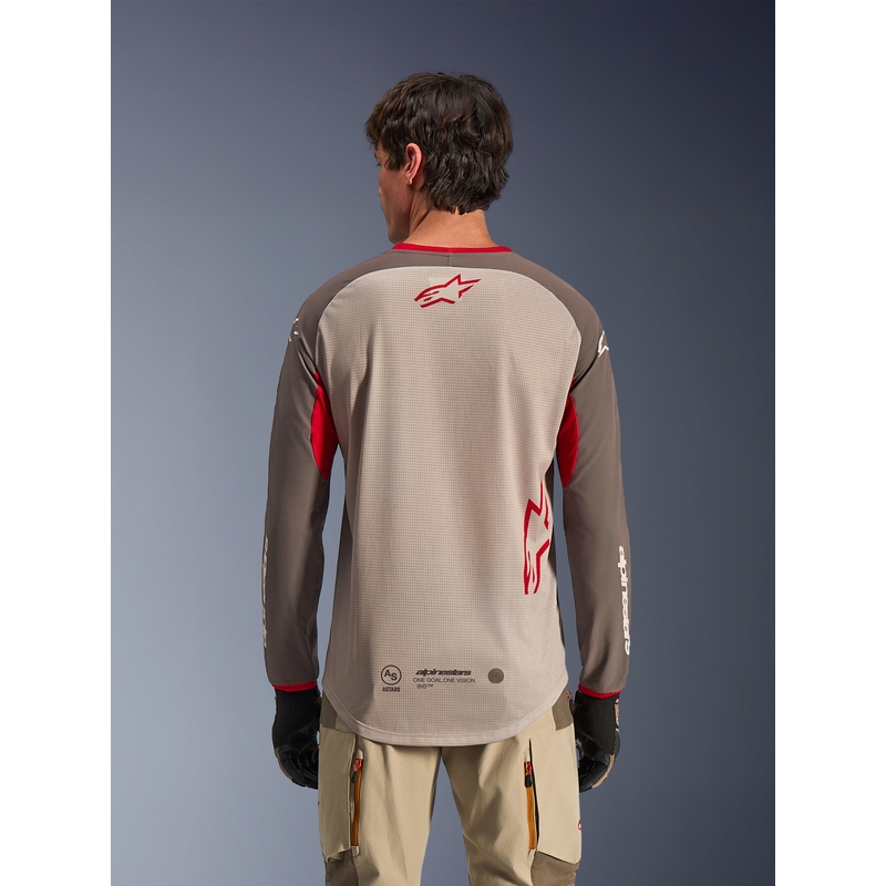 Φανέλα motocross Alpinestars Maxdura Dual καφέ-πορτοκαλί