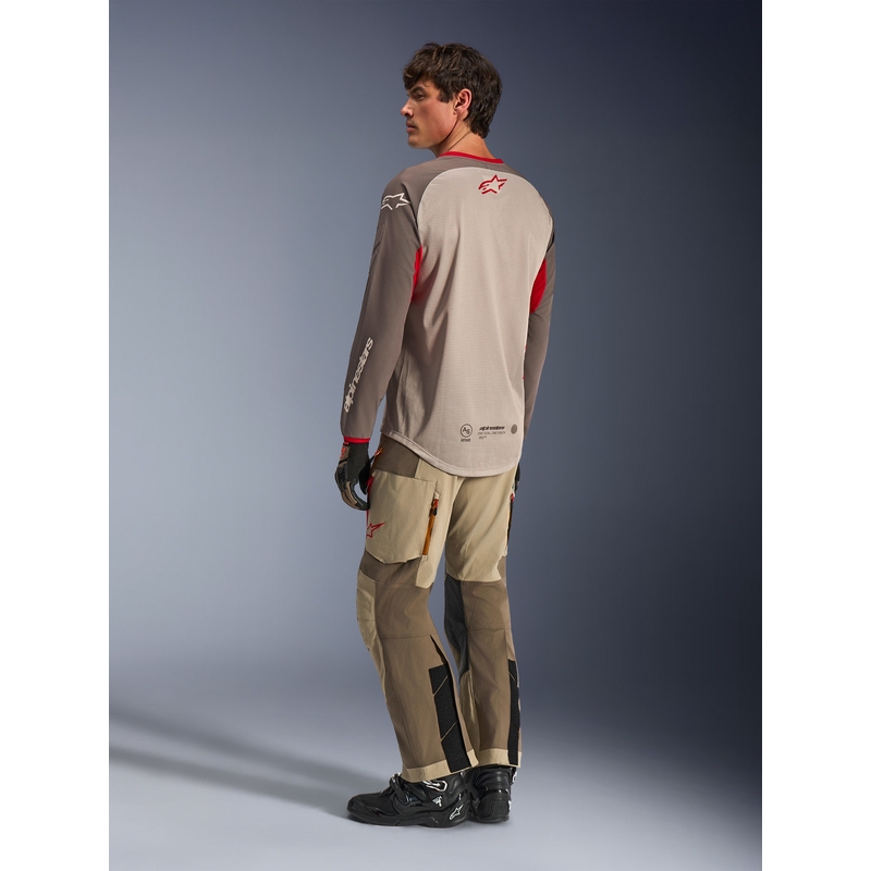 Φανέλα motocross Alpinestars Maxdura Dual καφέ-πορτοκαλί