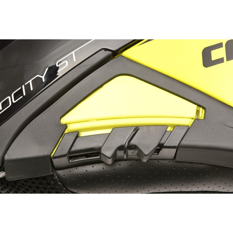 Cassida Velocity ST 2.1 μαύρο-φλούο κίτρινο κράνος με ανατροπή