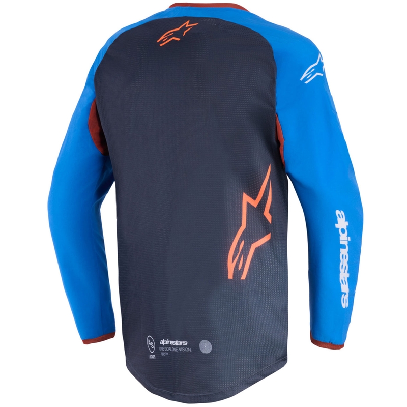 Φανέλα motocross Alpinestars Maxdura Dual σκούρο γκρι-μπλε-πορτοκαλί