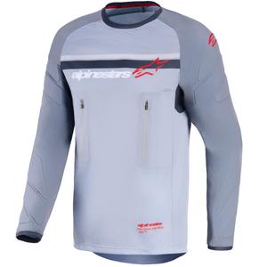 Φανέλα motocross Alpinestars Maxdura Dual ανοιχτό γκρι-σκούρο γκρι-πορτοκαλί