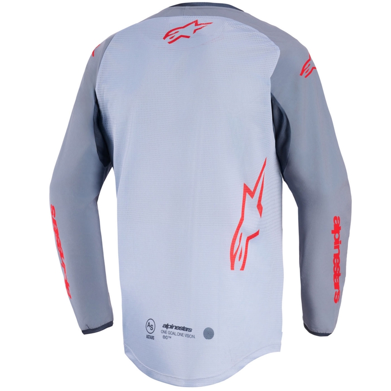 Φανέλα motocross Alpinestars Maxdura Dual ανοιχτό γκρι-σκούρο γκρι-πορτοκαλί