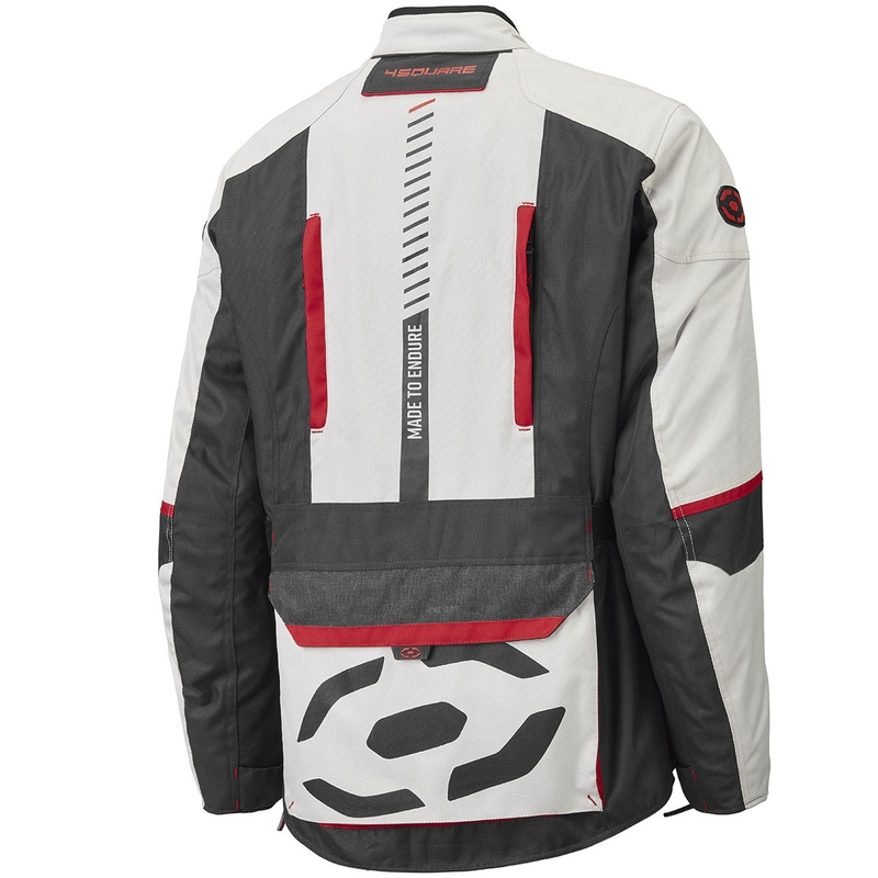 Μπουφάν μοτοσικλέτας 4SQUARE Trailer Craft λευκό-γκρι-κόκκινο