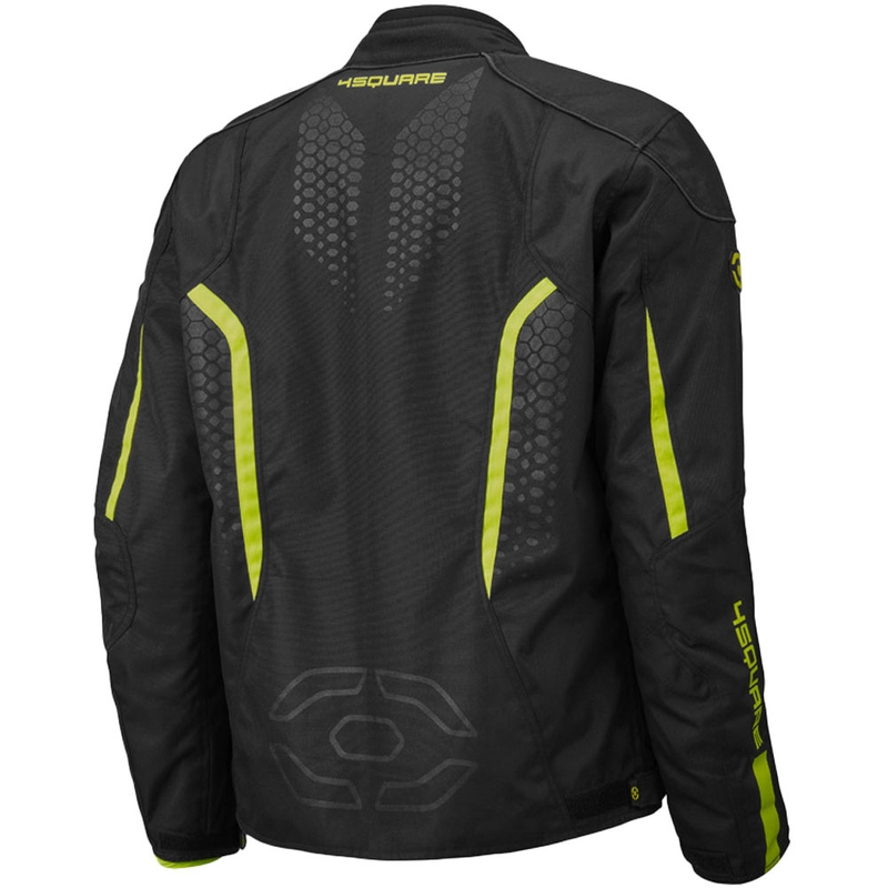 Μπουφάν μοτοσικλέτας 4SQUARE Sportster Dart μαύρο-φλουορ κίτρινο