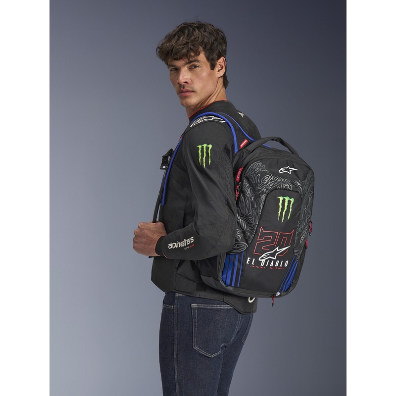 Σακίδιο πλάτης Alpinestars City Hunter V2 FQ20 Monster Collection Μαύρο-Φθορίζον Κόκκινο-Μπλε-Πράσινο 22 L