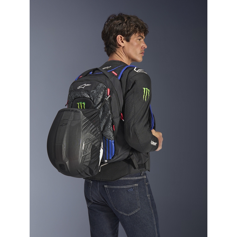 Σακίδιο πλάτης Alpinestars City Hunter V2 FQ20 Monster Collection Μαύρο-Φθορίζον Κόκκινο-Μπλε-Πράσινο 22 L