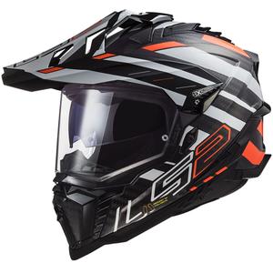 Κράνος Enduro LS2 MX701 Explorer C Edge 06 μαύρο-γκρι-φλούο πορτοκαλί