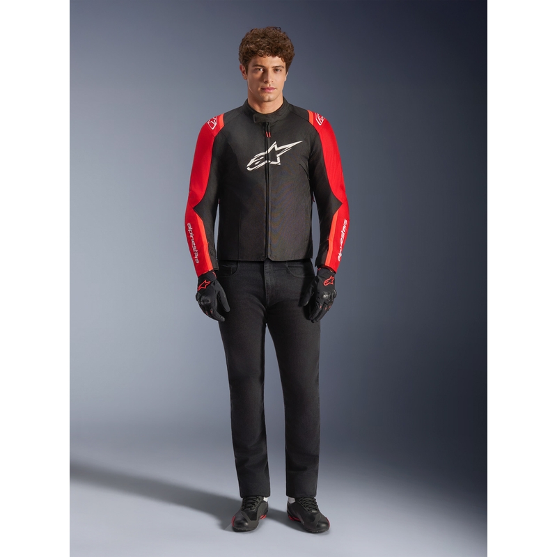 Αδιάβροχο μπουφάν μοτοσικλέτας Alpinestars T-SPS 2 κόκκινο-μαύρο-λευκό